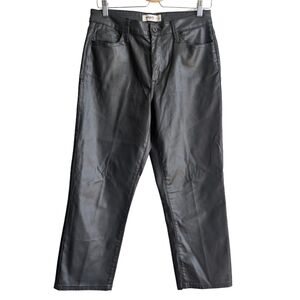 Edgely Women's Size 12 Black Cropped Wax Jeans Stretch